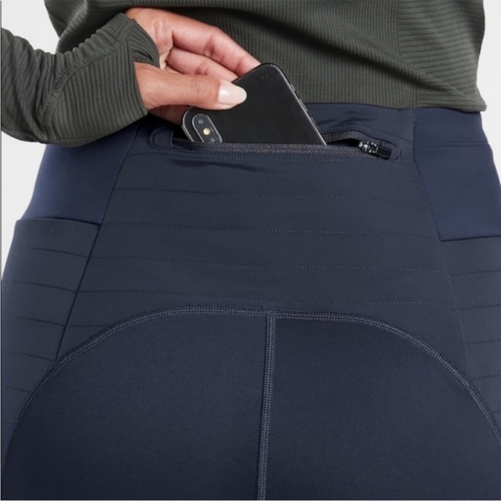 Athleta Peak Hybrid Fleece Tight Navy Size XS - Picture 3 of 16